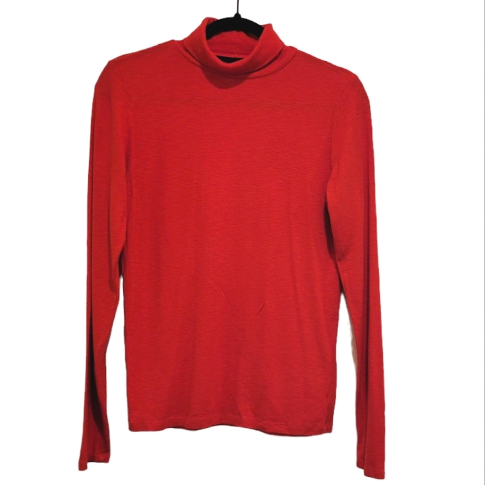 2/$18 Context L&T Red Turtleneck Long Sleeve Warm Sweater Top S GUC